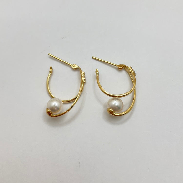 K18 ピアス パール NJ0192