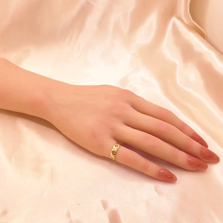 K18 リング ダイヤ(ピンキー) NJ0210