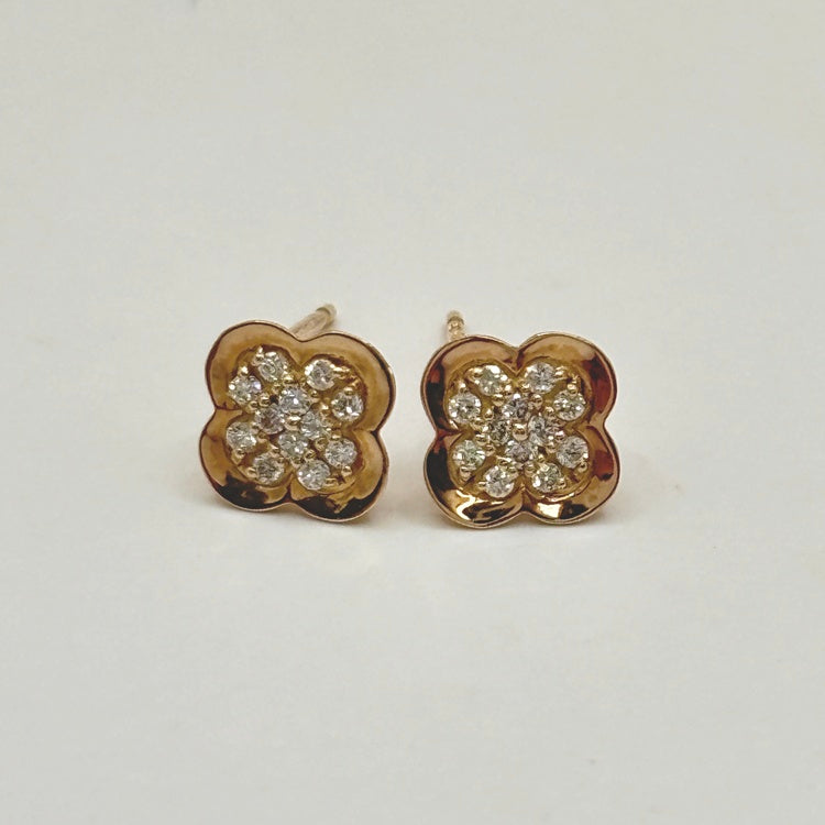 K18PG ピアス ダイヤ NJ0233