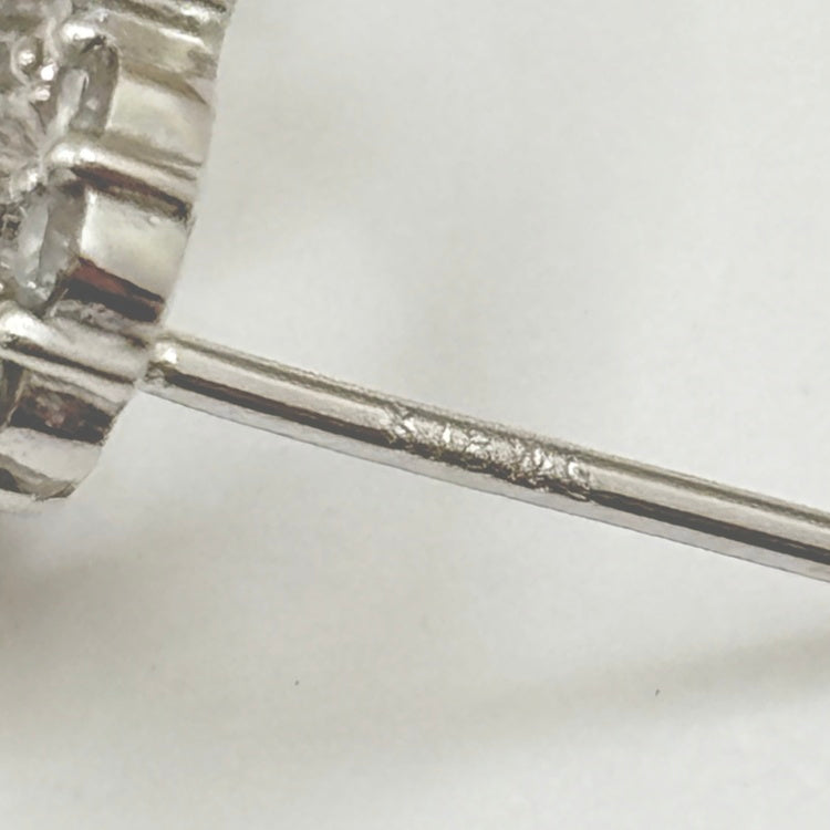 K18WG ピアス ダイヤ NJ0239