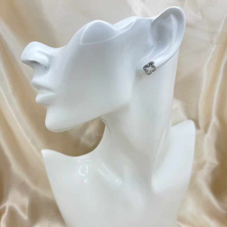 K18WG ピアス ダイヤ NJ0239