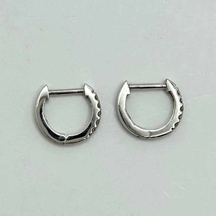 K18WG ピアス ダイヤ NJ0262