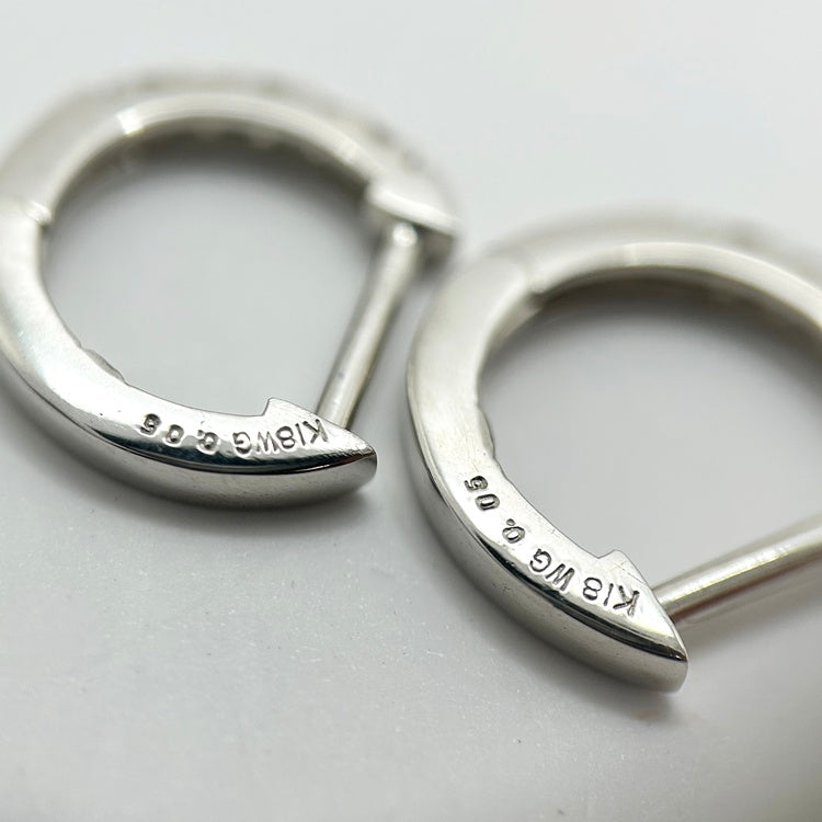 K18WG ピアス ダイヤ NJ0262