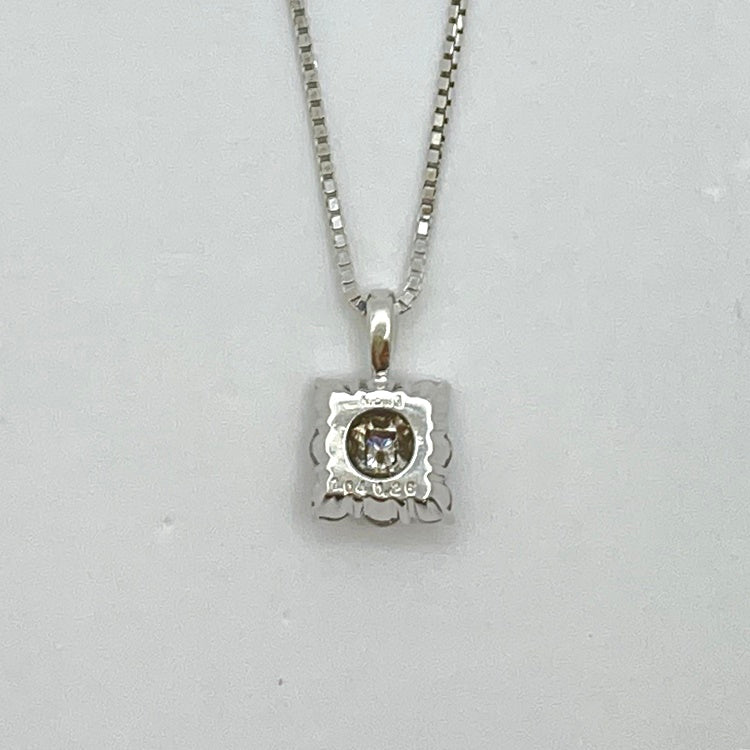 K18WG ネックレス  ダイヤ CJ0220