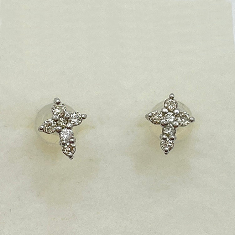 Pt ピアス ダイヤ クロスCJ0224