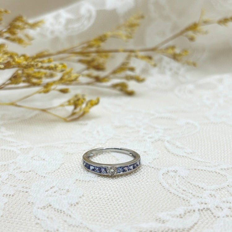 K14WG（ホワイトゴールド） ダイヤリング 指輪 セブンスターリング 13号 K14WG（ホワイトゴールド） ダイヤリング 指輪 セブンスターリング 19