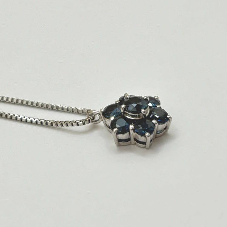 Pt ネックレス サファイア CJ0589