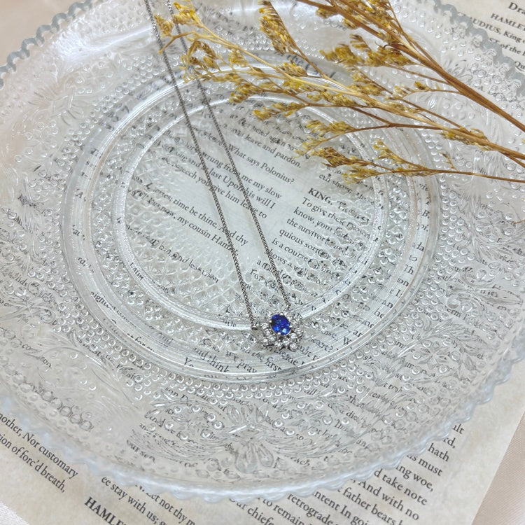 Pt ネックレス  サファイア CJ0595