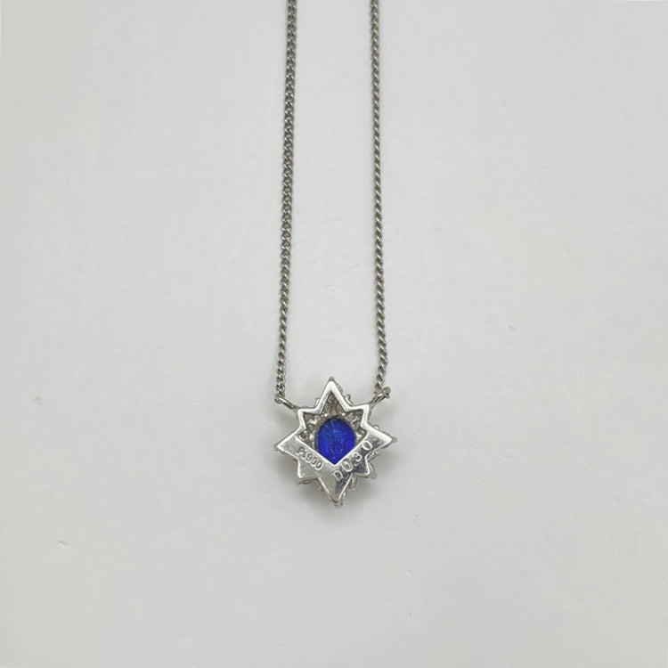 Pt ネックレス  サファイア CJ0595