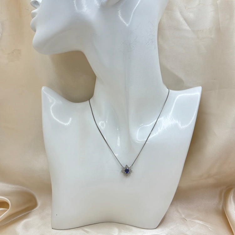 Pt ネックレス  サファイア CJ0595