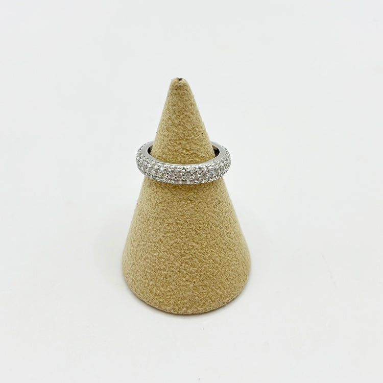 K18WG リング ダイヤ フルエタニティ (ピンキー) CJ0605