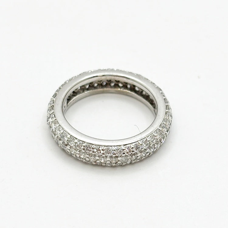 K18WG リング ダイヤ フルエタニティ (ピンキー) CJ0605