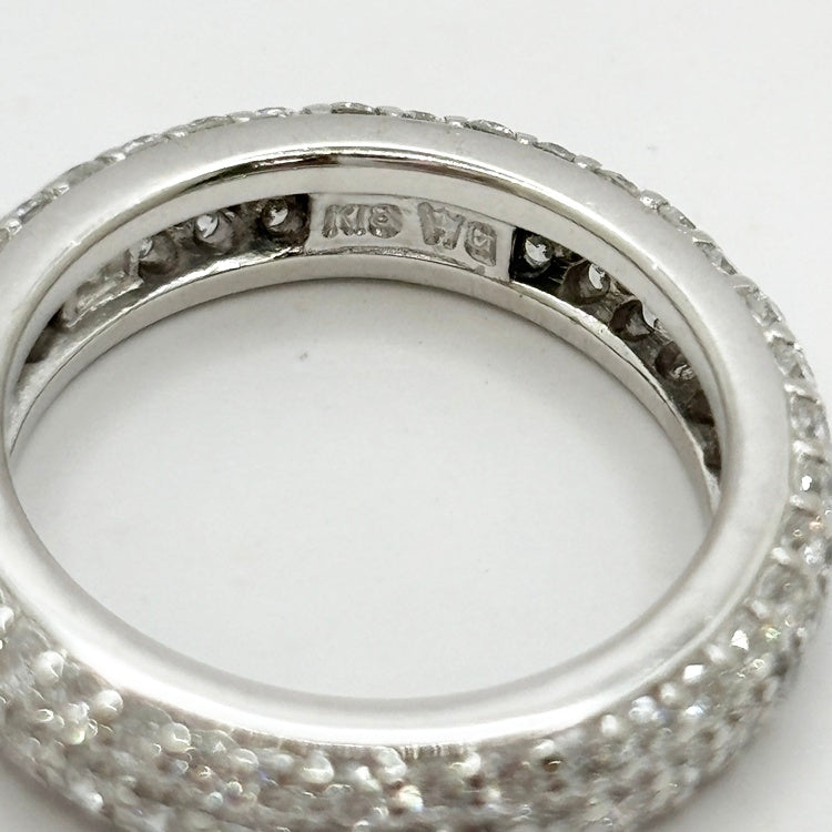 K18WG リング ダイヤ フルエタニティ (ピンキー) CJ0605