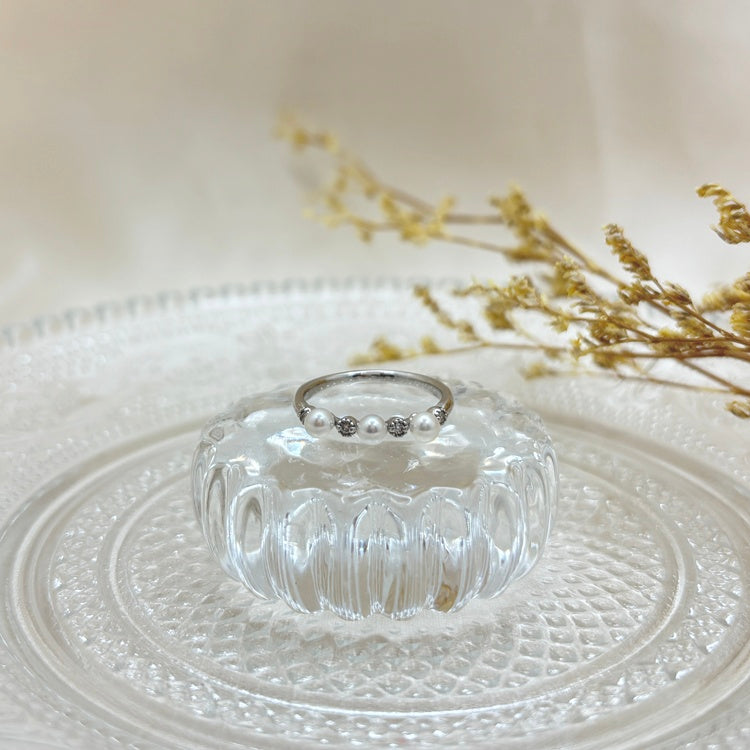 K18WG リング パール CJ0630