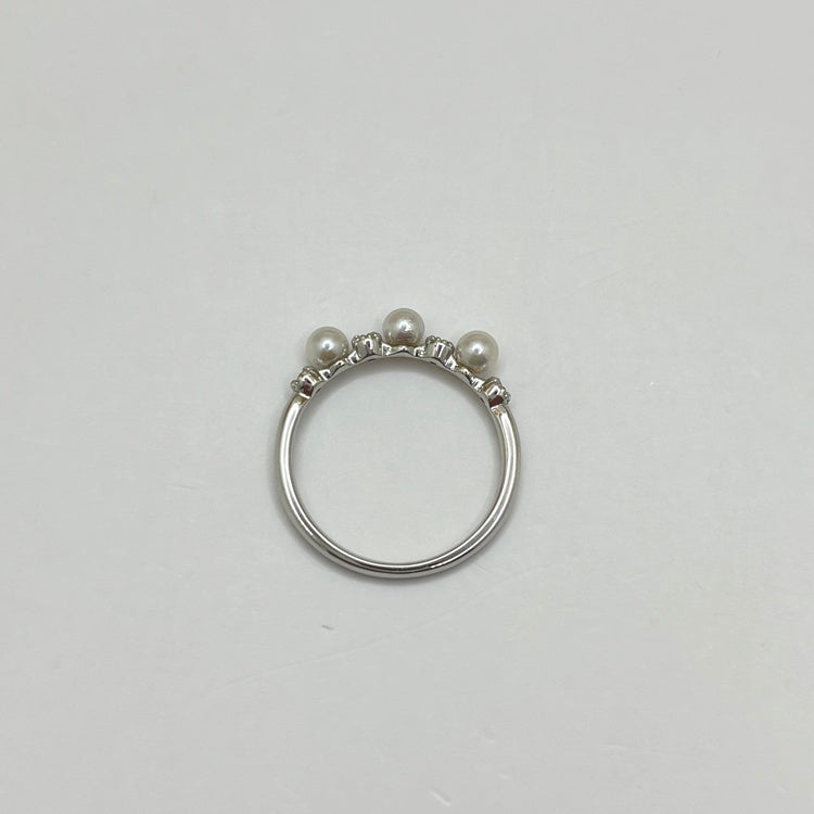 K18WG リング パール CJ0630