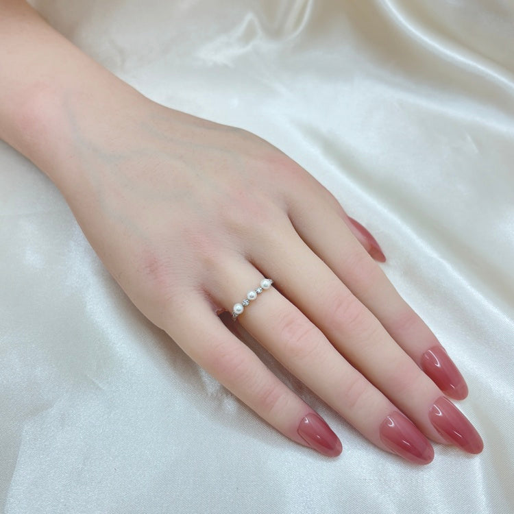 K18WG リング パール CJ0630