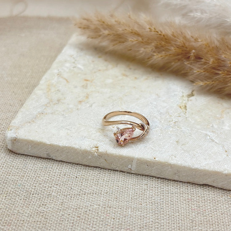 K18PG リング　モルガナイト CJ0637