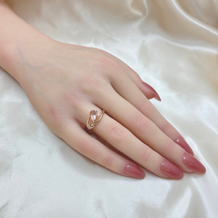 K18PG リング　モルガナイト CJ0637