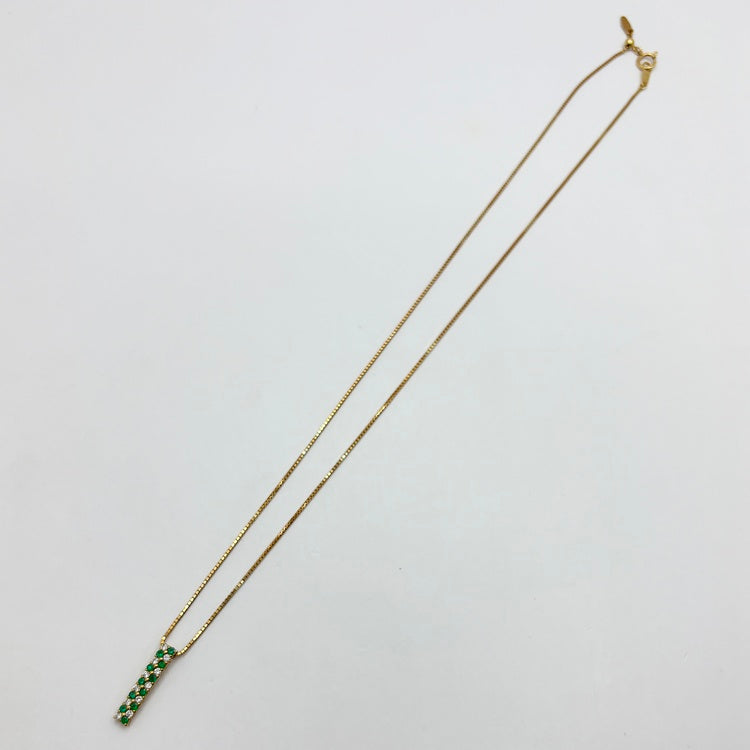 K18 ネックレス  エメラルド　CJ0641