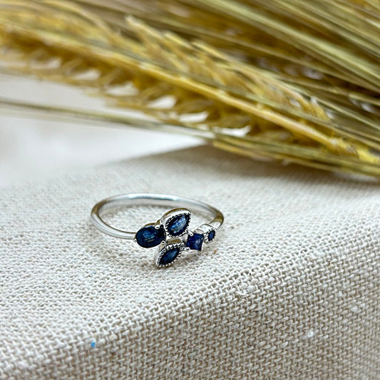 K18WG リング サファイア CJ0642