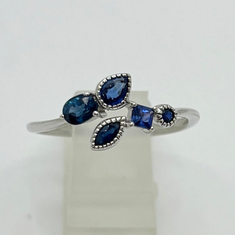 K18WG リング サファイア CJ0642