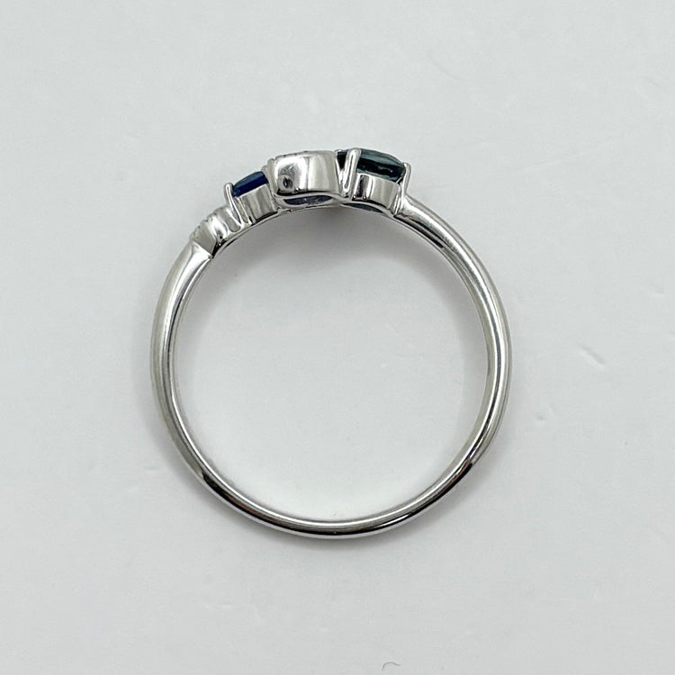 K18WG リング サファイア CJ0642