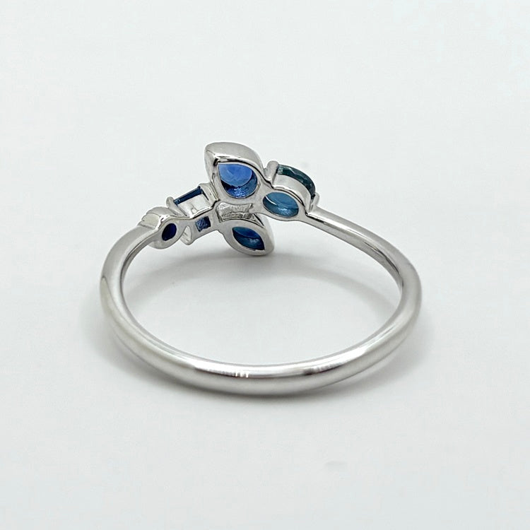 K18WG リング サファイア CJ0642