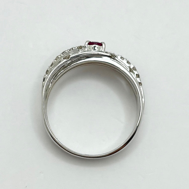 K18WG リング  ルビー CJ0646