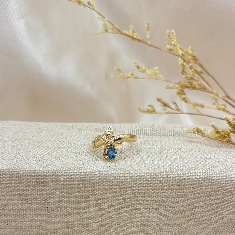 K18 リング ブルートパーズ CJ0647