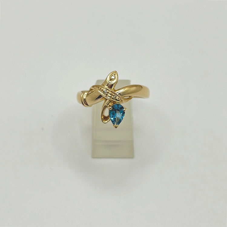 K18 リング ブルートパーズ CJ0647