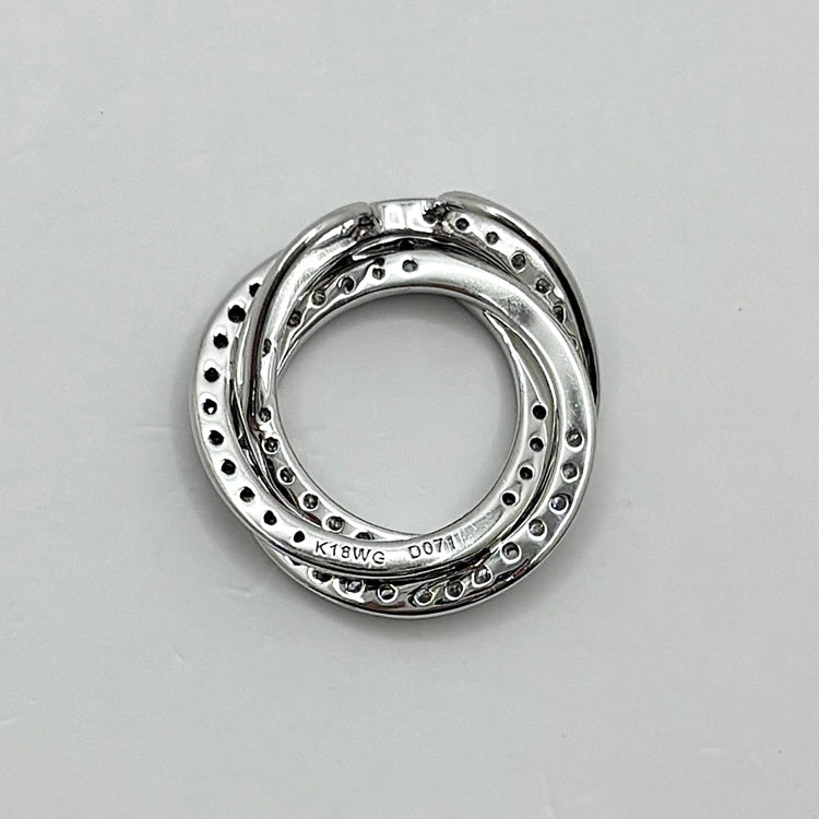 K18WG ペンダントトップ ダイヤ CJ0650