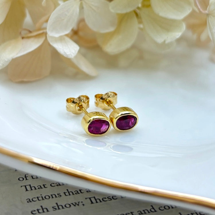 K18 ピアス ルビー CJ0653