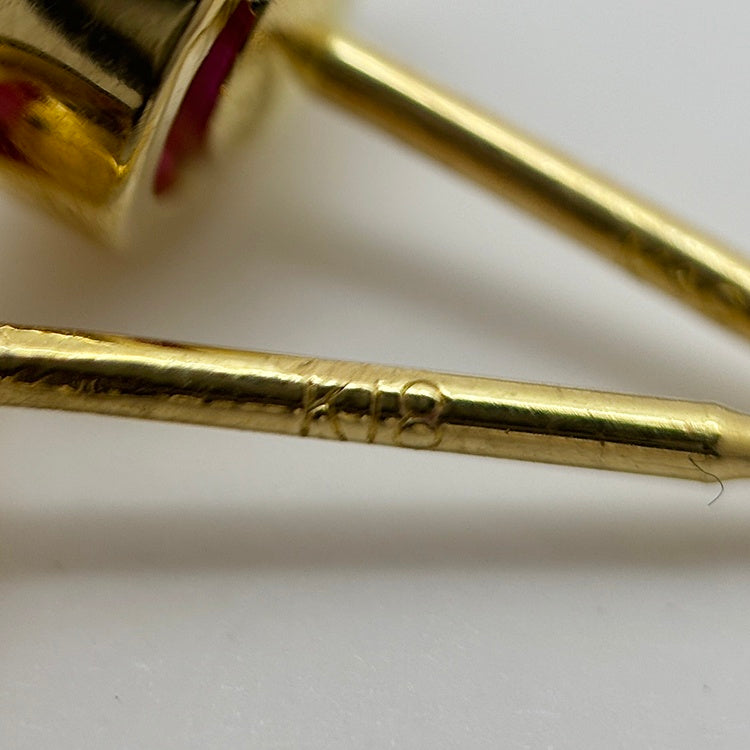 K18 ピアス ルビー CJ0653