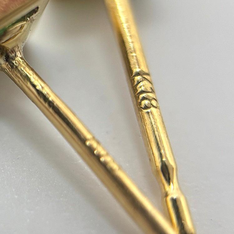 K18  ピアス  エメラルド CJ0654