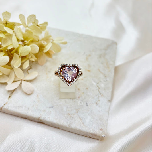 K18PG リング ローズクォーツ CJ0666