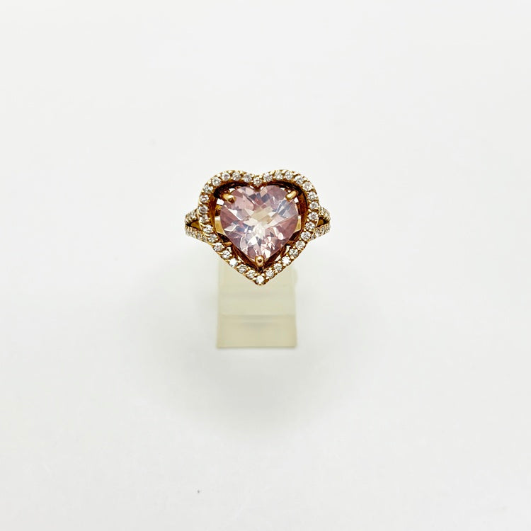 K18PG リング ローズクォーツ CJ0666