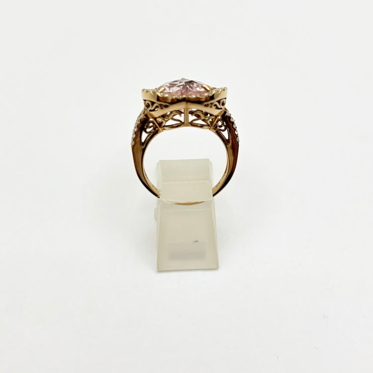 K18PG リング ローズクォーツ CJ0666