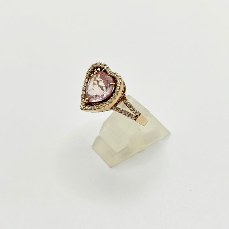 K18PG リング ローズクォーツ CJ0666