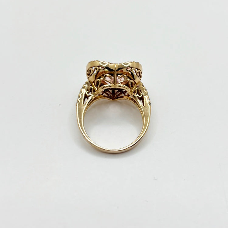 K18PG リング ローズクォーツ CJ0666