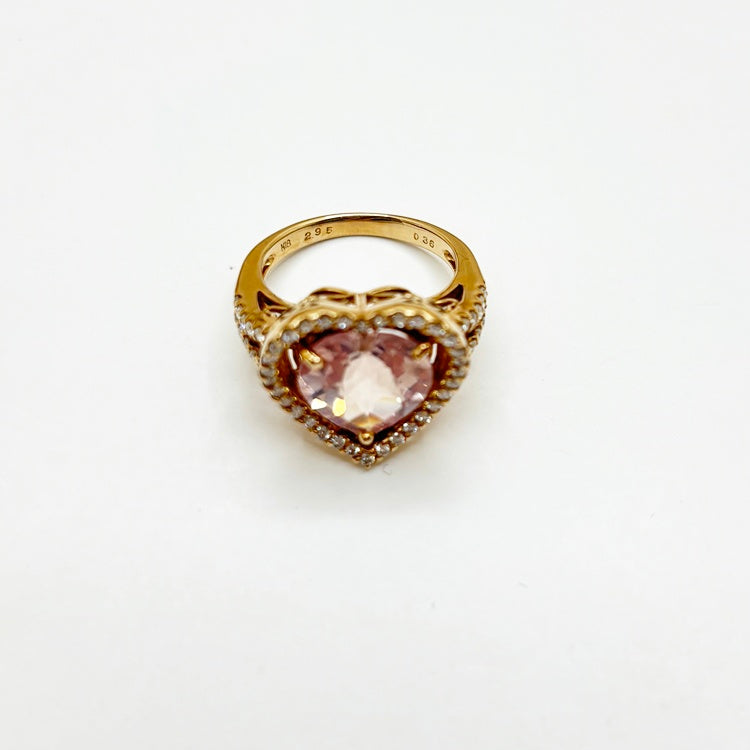 K18PG リング ローズクォーツ CJ0666