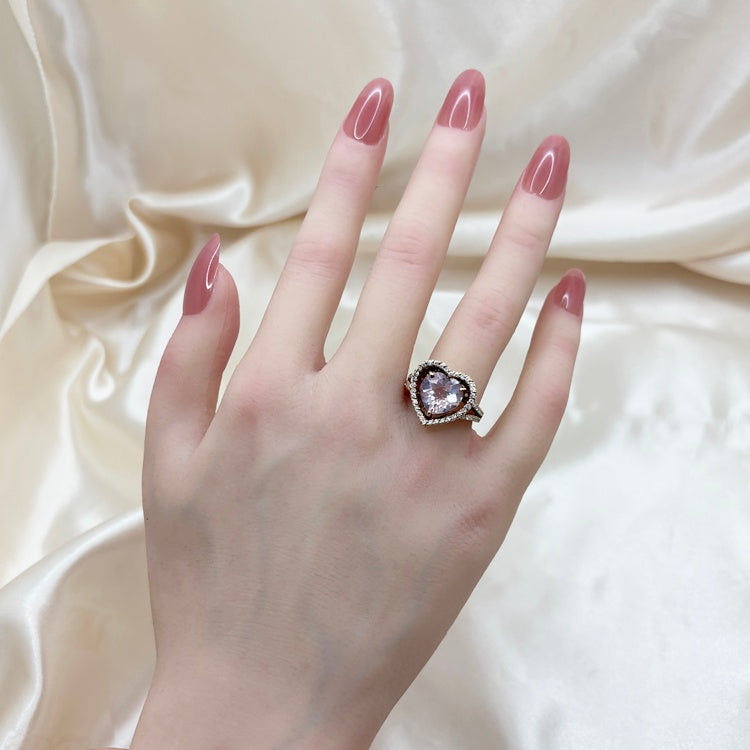 K18PG リング ローズクォーツ CJ0666