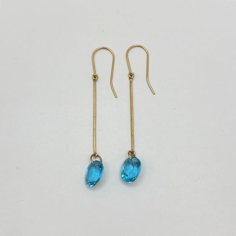 K18 ピアス ブルートパーズ CJ0672