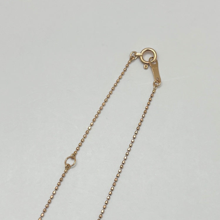 K18PG ネックレス ダイヤ ハート CJ0673