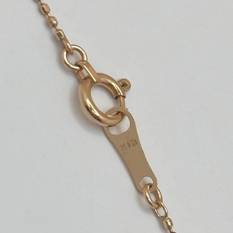 K18PG ネックレス ダイヤ ハート CJ0673