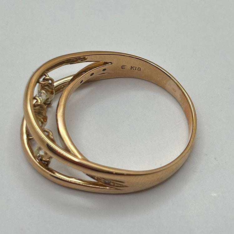 K18PG リング ダイヤ ダンシング CJ0675