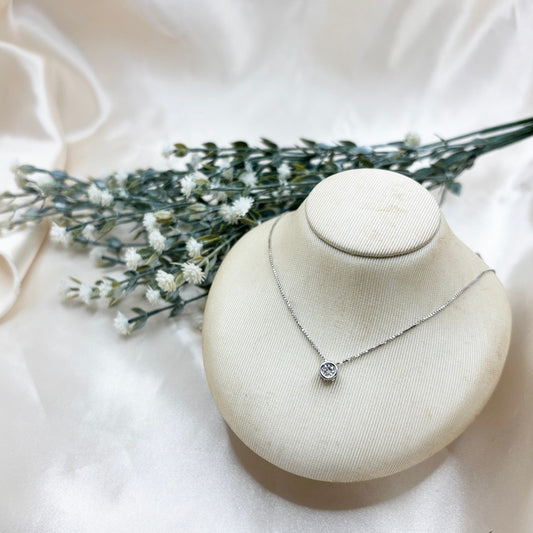 K18WG ネックレス ダイヤ CJ0685