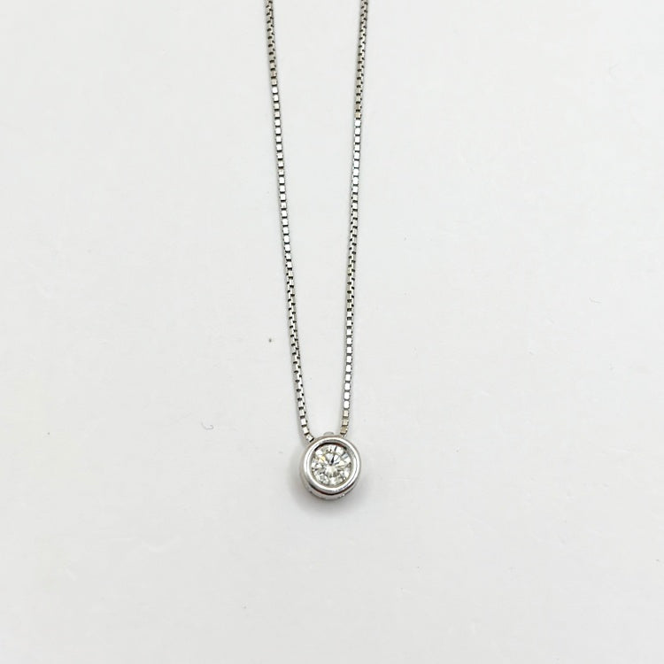 K18WG ネックレス ダイヤ CJ0685