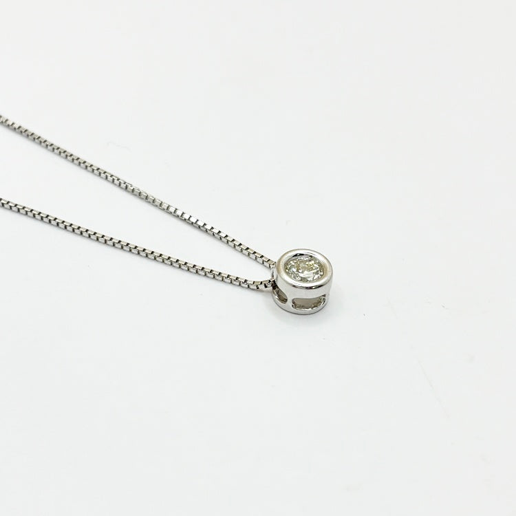 K18WG ネックレス ダイヤ CJ0685