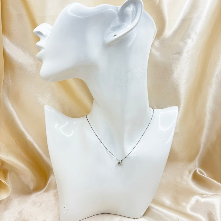 K18WG ネックレス ダイヤ CJ0685