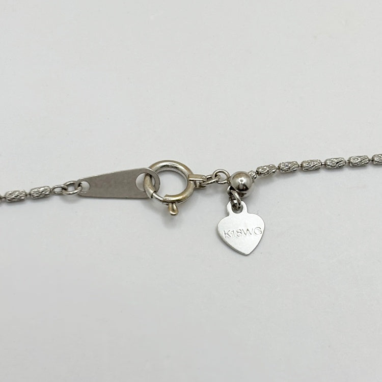 K18WG ネックレス ダイヤ CJ0689